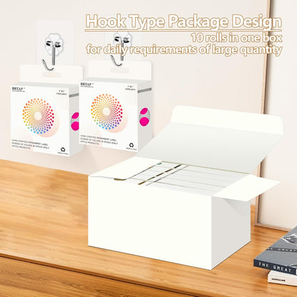 Fluorescent Pink 1 Inch Round Color Coding Dot Labels, 10 Rolls 10000 Dot Stickers in Dispenser Box - Permanent Adhesion, Vibrant Colors, Highly Visible