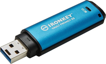 Kingston IronKey Vault Privacy 50 8GB Encrypted USB | FIPS 197 | AES-256bit | BadUSB Attack Protection | Multi-Password Options | IKVP50/8GB