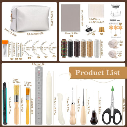 JUPEAN 45 Pcs Book Binding Kits, Bookbinding Kit Large Book Press 14.76”x11.42” with Books Binding Materials Bone Folder Tool Bind Cloth Webbing Strap and Storage Bag for Repair