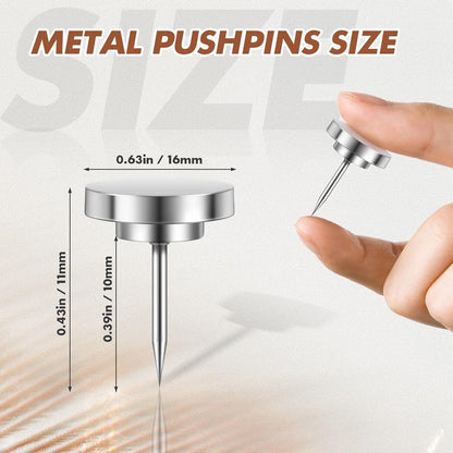 15 Pieces of Silver Tacks, Metal Tacks for Wall, Metal Push Pins, Picture Hanging, Push Pins for Wall Bulletin Board Decorative