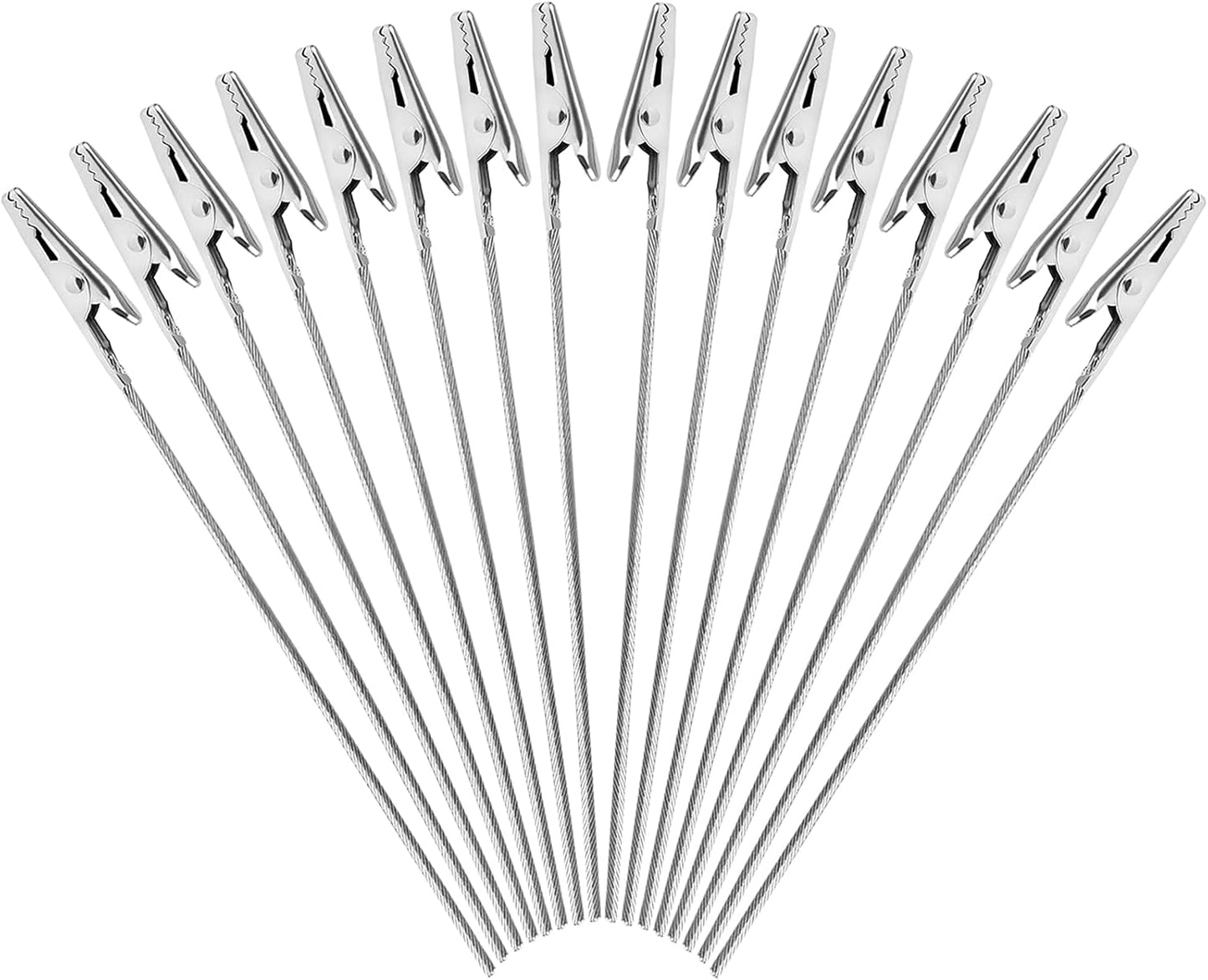 40 PCS Metal Wire Long-Tailed Alligator Clamp Photo Clip Holder - Alligator Clips for Crafts, DIY Card, Photo, Memo Holder (6inch/150mm)