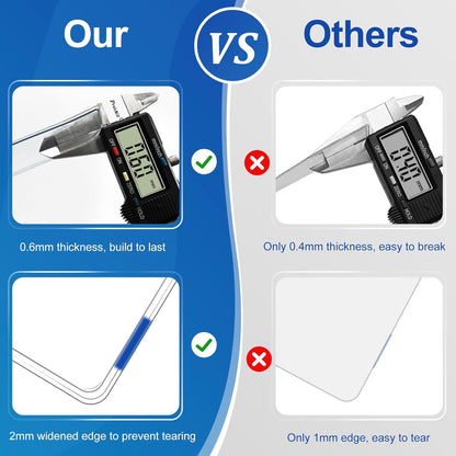 200 Pcs Card Protector ID Name Badge Holder 4 x 3 Inches Clear Plastic Horizontal No Zipper ID Card Holder