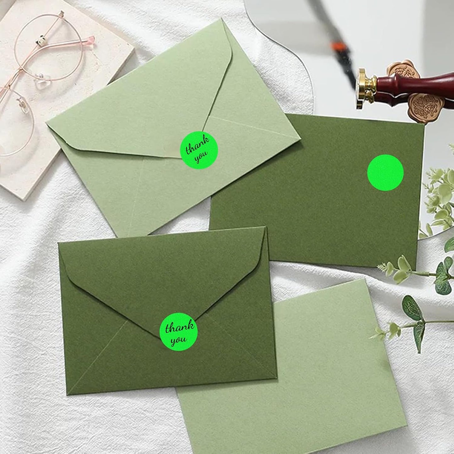 STARLIBOO Fluorescent Green Dot Stickers,1 inch Round Color Coding Circle Dot Labels, 1600pcs Permanent Adhesive Circle Garage Sale Sticker (2 Rolls)