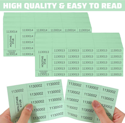 Kosiz 1000 Sheets 25 Bid Raffle Ticket Numbers Auction Tickets Chinese Auction Ticket Sheets Basket Auction Silent Auction for Events Church (Light Green)