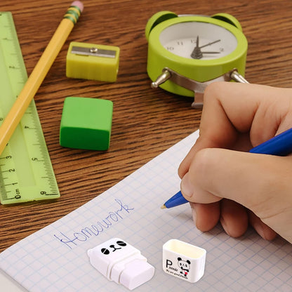 36 Pieces Erasers for Kids Cute Animal Cartoon Eraser with Cover and Roller Cases 6 Patterns Soft Pencil Rubber for Office Back to School Gifts Supplies Animals Themed Fun Party Favor