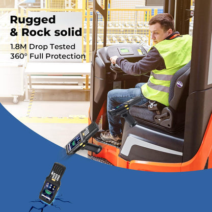 MUNBYN 088P 2025 New Long-Range-Android-Barcode-Scanner, Android 13 PDA, Equip with Zebra 4850 Scanner, Long Distance Inventory Scanner with Pistol Grip, 1D 2D QR for Warehouse