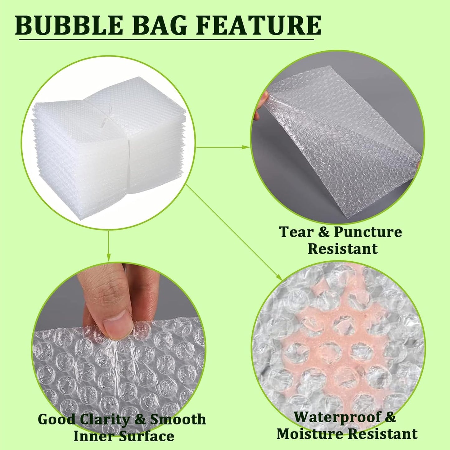 14 Pack Clear Bubble Out Bag Pouches,18x22 inch Large Bubble Bag for Extra Protection,Double Walled Shockproof Bubble Cushioning Wrap Bag Pouches for Storage,Shipping,Moving,Packing Supplies