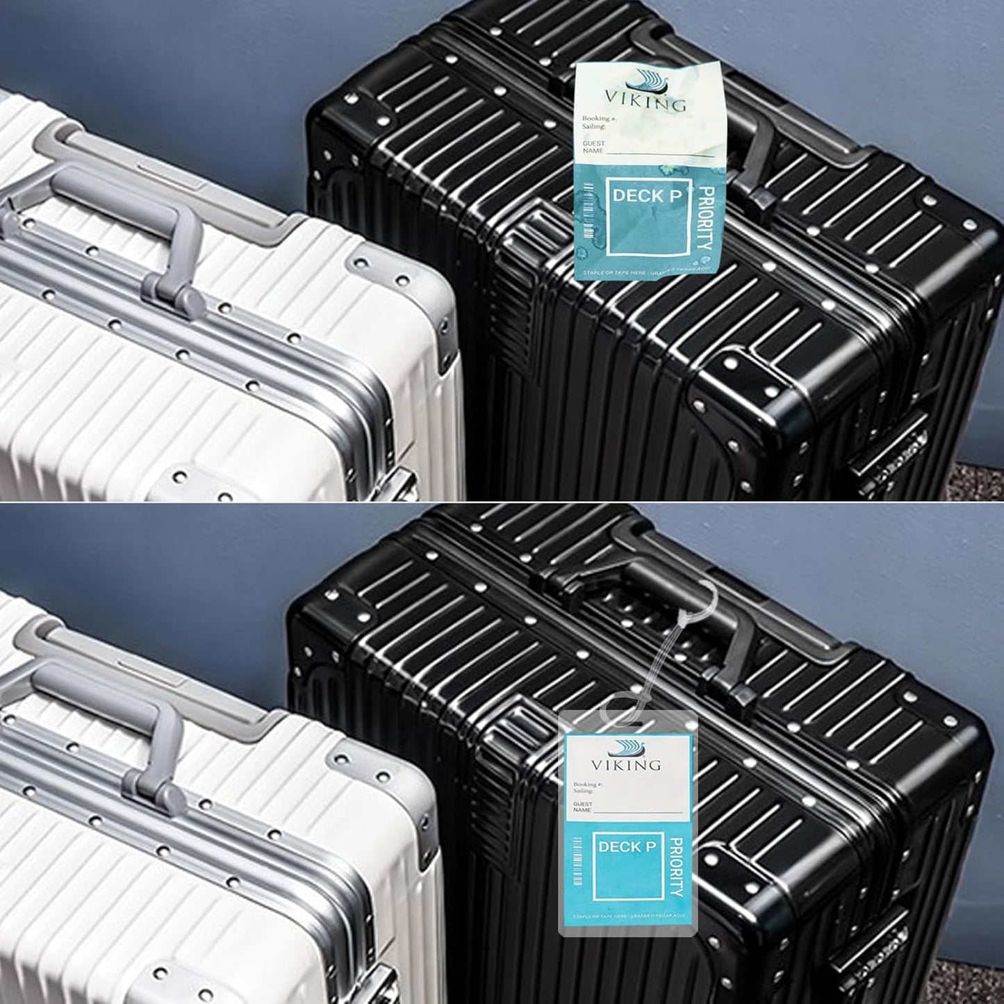 140 Sets 5 Mil 4.3x2.6inches Laminating Pouches with Slot Hole,Printable Luggage Tags with Clear Loop,Kit Resealable for Work Permits Pass Cards Student ID Cards Gift Tags Homemade Ornaments