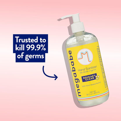 Megababe Squeaky Clean Hand Sanitizer Pump 16oz