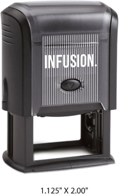 Infusion Self-Inking Custom Rubber Stamp (Personal or Business Use) - Choose from 16 Colors (1-1/4" x 2-5/16")