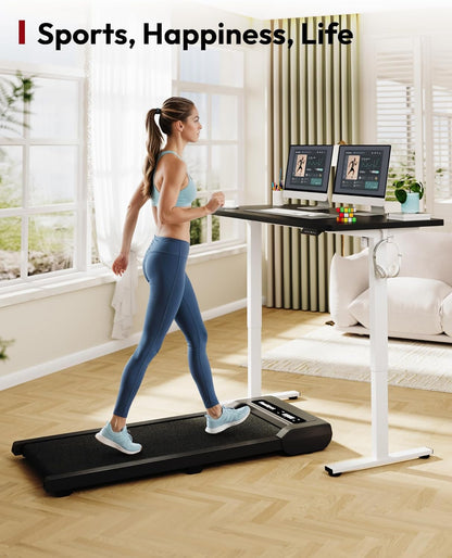 SANODESK Electric Standing Desk 55 x 28 Inches Whole-Piece Desktop Height Adjustable Stand Up Desk w/6-Button Controller Ergonomic Computer Desk for Home Office, White Frame + Black Tabletop