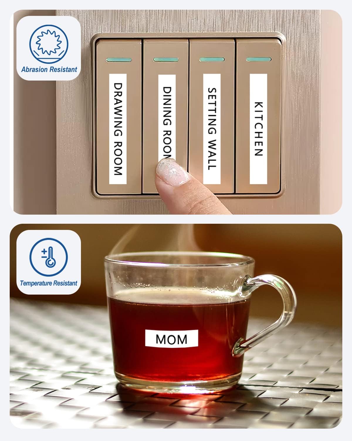 3 Pack 12mm 0.47 Extra Strength Adhesive Laminated White Tape Compatible for Brother TZ TZe S231 for Ptouch PT D210 D200 H110 H100, 1/2'' x 26.2ft Black on White