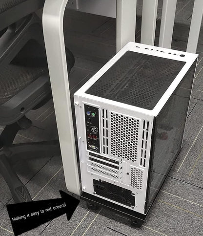 PC Stand for floor Computer Tower Stand With Wheels - CPU Holder for Under Desk