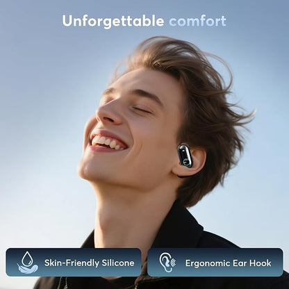 168 Languages AI Translation Earbuds, Bluetooth 5.4 Headphones Translator, 4-in-1 Smart Mode Touch Screen Real-Time Earphones Fit iOS and Android Ideal for Travel Business and Learning, Black