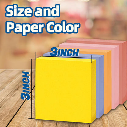 Bulk Personalized Sticky Notes 3"x3" – Custom Logo or Text Notepads, 50 Sheets per Pad, 2–100 Pack for Business Marketing, Office Supplies, Schools, Parties (Style 1)