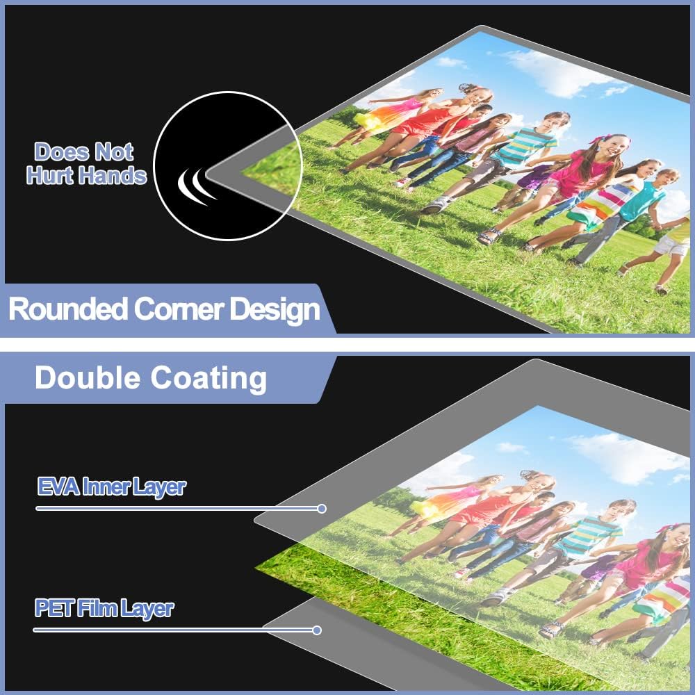 Laminating Sheets, PANDRI 200 Pack Thermal Laminating Pouches Holds 11 x 17 Inch, 3 Mil Plastic Laminator Paper 11.5 x 17.5 Inch, Clear Round Corner