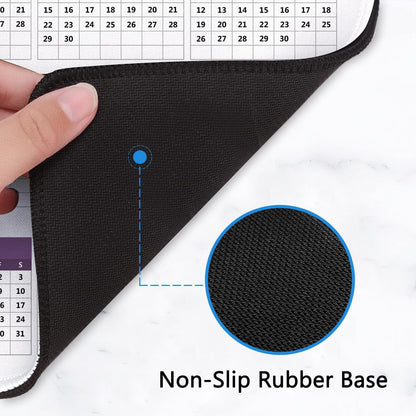 2026 Calendar Mouse Pad with Holidays, Computer Mousepad with Non-Slip Rubber Base, Ccolorful Mouse Pads for Computers Laptop Mouse 9.6 x 7.9 inch