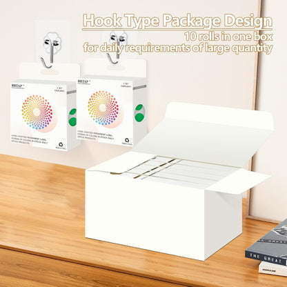 Green 1 Inch Round Color Coding Dot Labels, 10 Rolls 10000 Dot Stickers in Dispenser Box - Permanent Adhesion, Vibrant Colors, Highly Visible