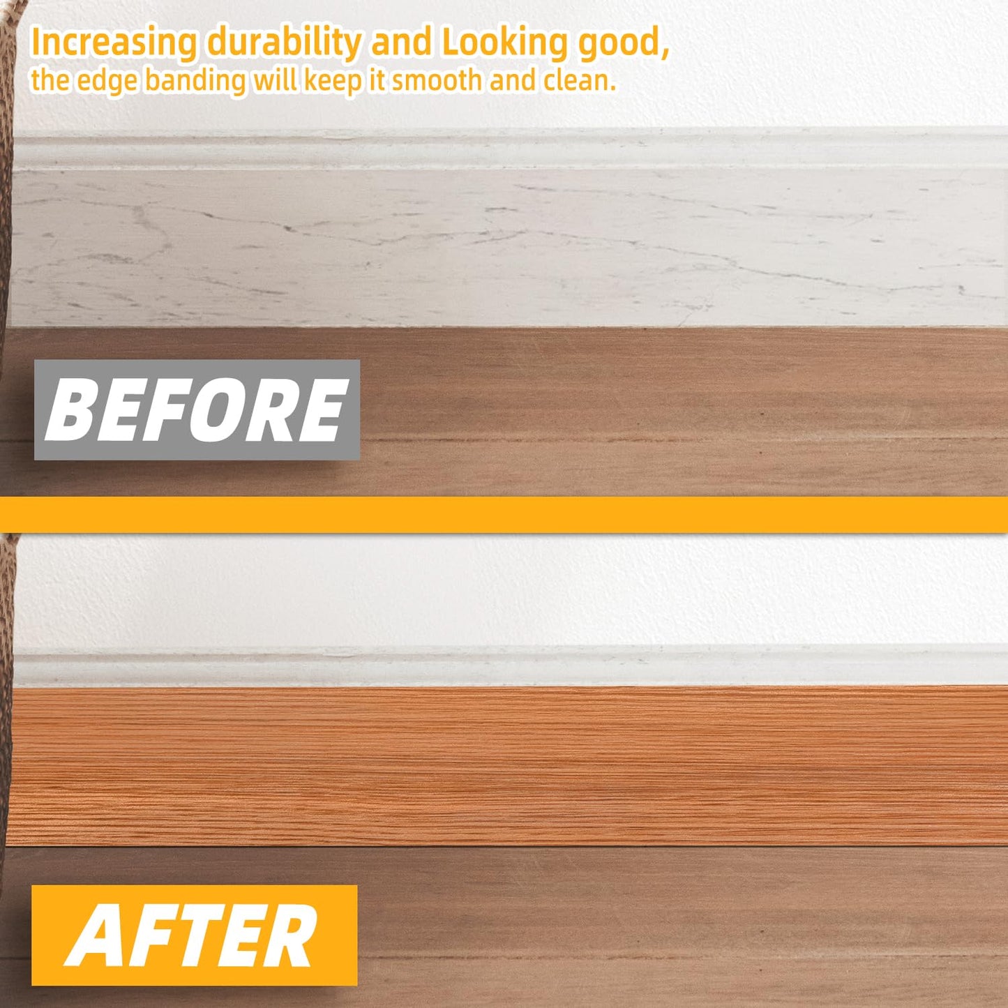 GSCIT Club Wood Grain Repair Tape, 2.3 inch X 25ft Self Adhesive Red Oak Grain Repair Patch for Tables, Chairs, Baseboards, Doors, Windows, Floors, Handicraft DIY.