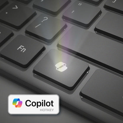 Adesso Wireless Scissor Switch Keyboard and Mouse Combo with Copilot AI Hotkey - Multi-OS Compatible for Mac, Quiet Switches, USB-A 2.4GHz Dongle