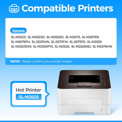 MLT-D116L Toner Cartridge Black 2-Pack High-Yield Replacement for Samsung MLT-D116L D116L MLT-D116S Compatible with Samsung Xpress SL-2625D SL-M2675FN SL-M2825DW SL-2875FW SL-M2835 SL-M2885FW Printer