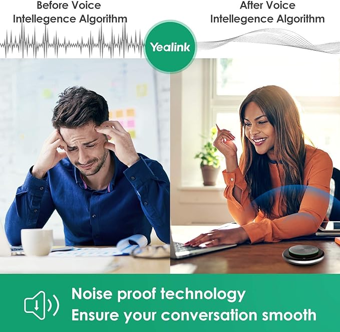 Yealink Bluetooth Speakerphone Conference Microphone Teams Certified CP700 USB Full Duplex Noise Reduction Algorithm Home Office 360° Voice Pickup (Package Without dongle)