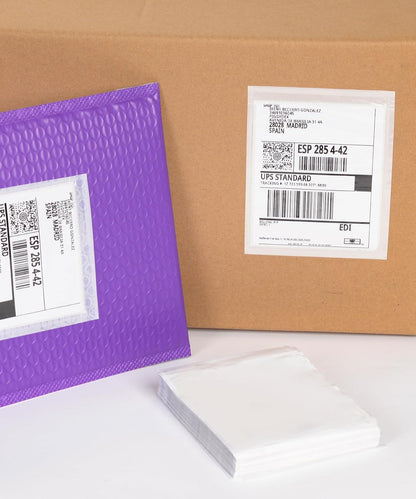 100 PCS 4.5"x 5.5" Clear Self-Adhesive Packing List Envelopes - Shipping/Mailing Pouch Enclosed Bags for Packing Slips Invoice Label