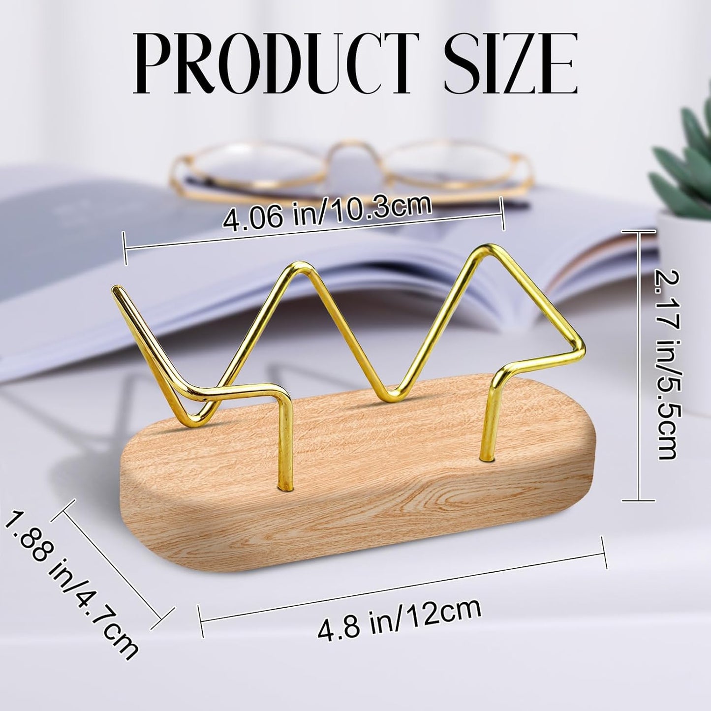 Custom Engraved Business Card Holder for Desk Personalized Wooden Business Card Display Stand Customized Businese Gift for Office Home Desktop