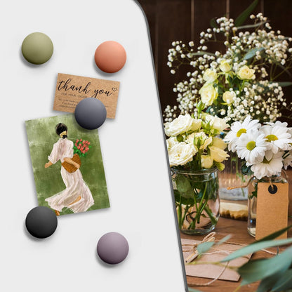 20Pcs Round Fridge Magnets,10 Colors Refrigerator Magnet, Cute Matte Decorative Locker Decor, Strong Whiteboard Magnets for Home, Classroom, or Office