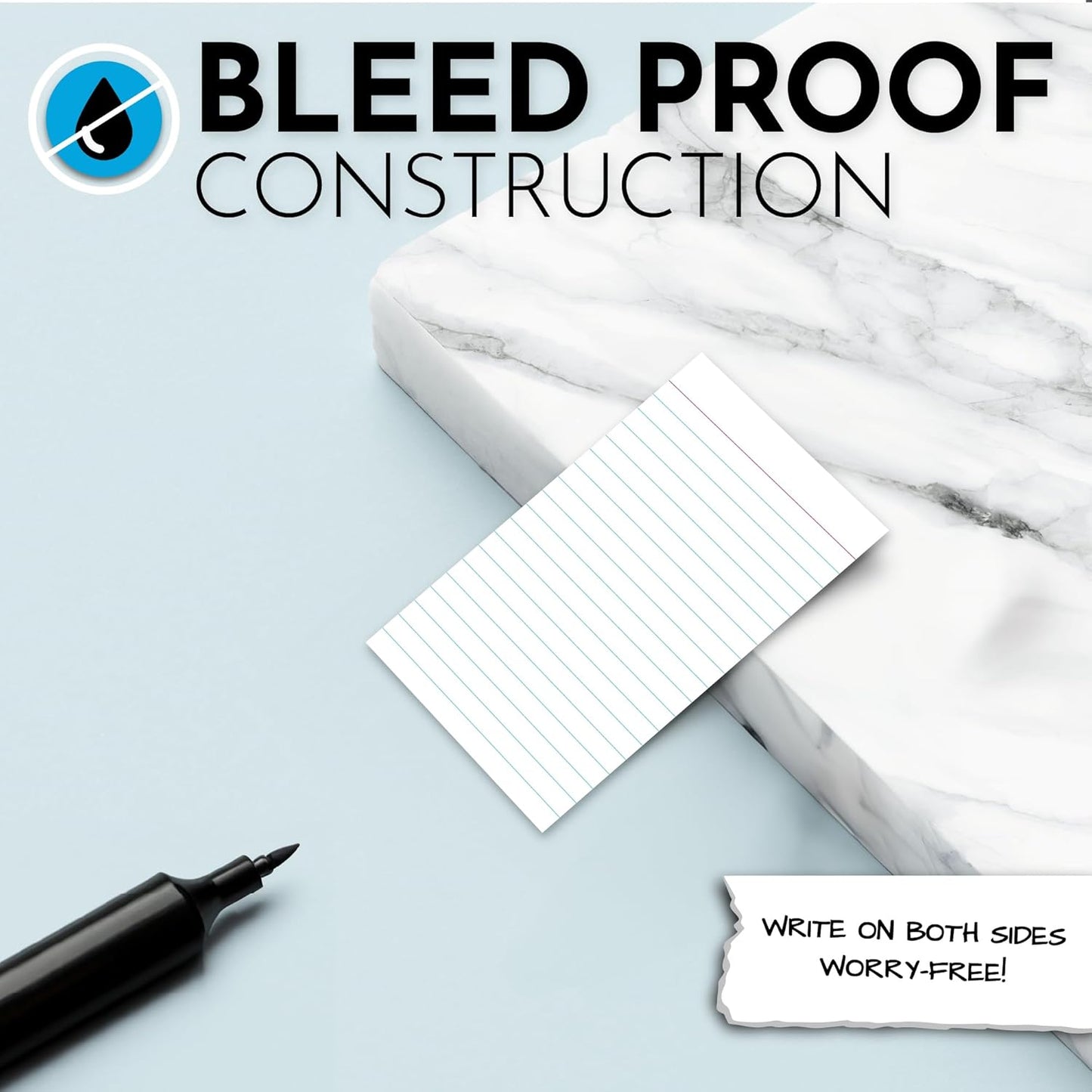 Home Advantage Vertically Ruled White Mini Index Cards, Note Cards (3x5)