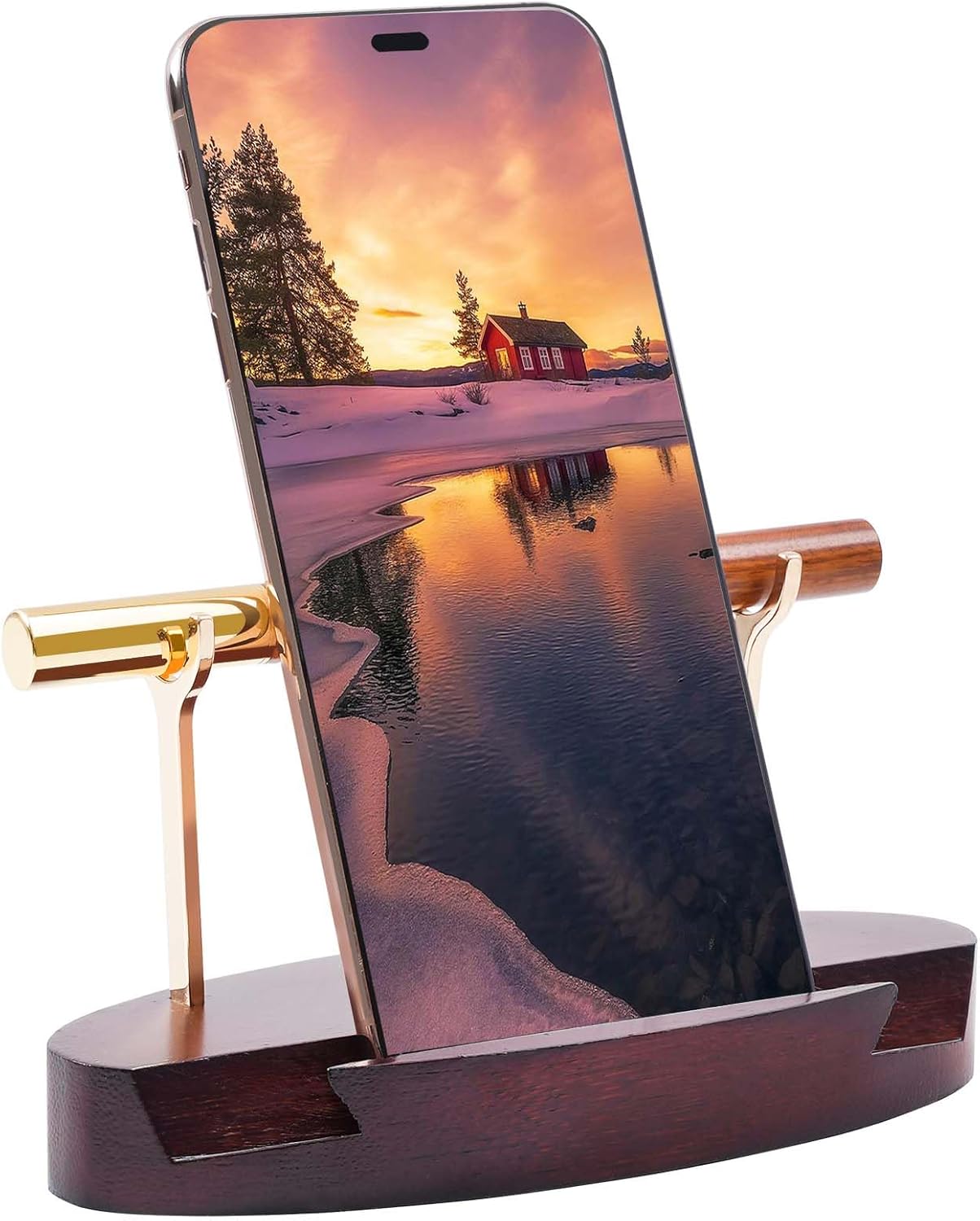 Pen Holder Desk Organizers and Accessories Desk Decor ，Exquisite Wooden Pen Holder ，with a Cool Pen and Two Refills for Office and Home (Style C)