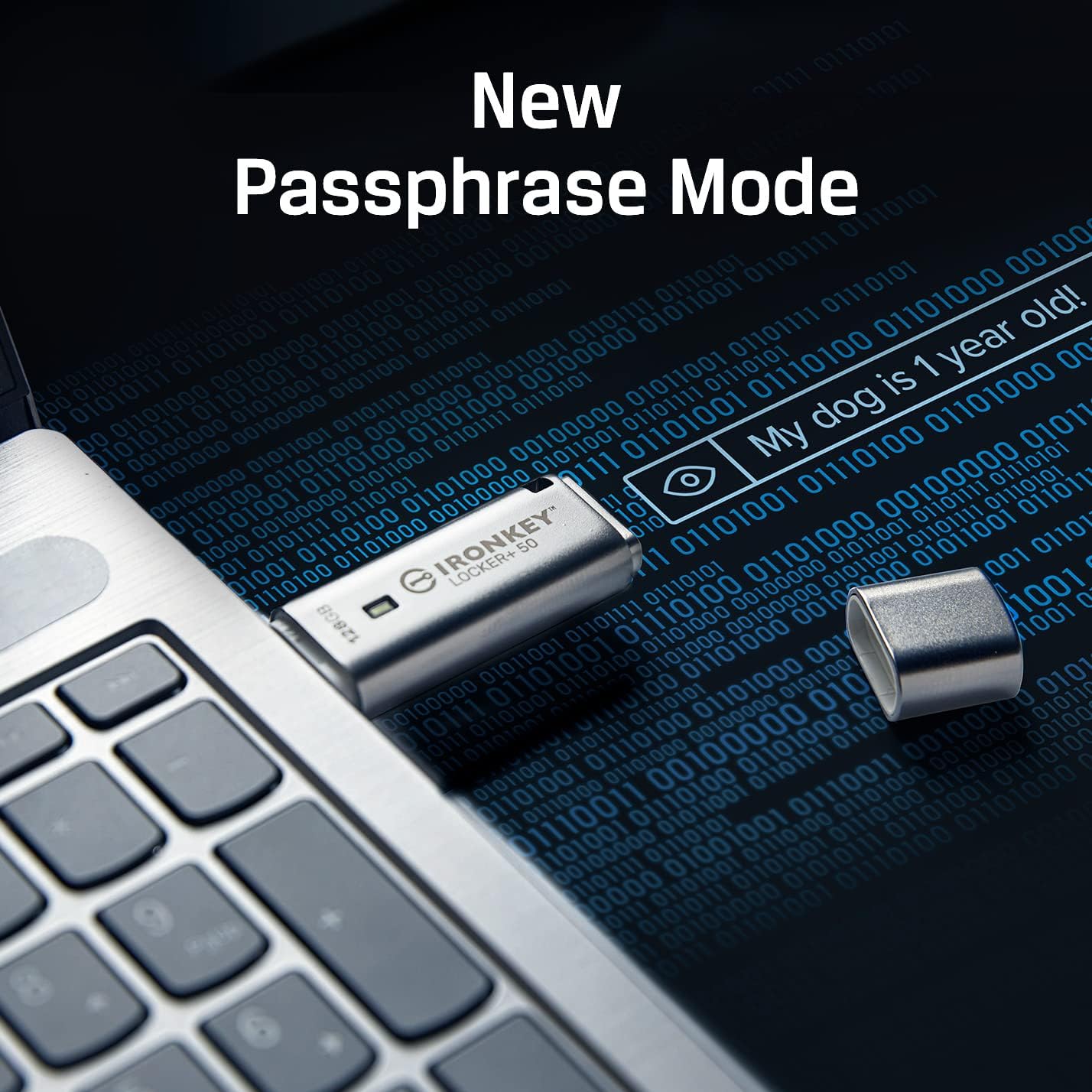 Kingston Ironkey Locker+ 50 32GB Encrypted USB Flash Drive | USB 3.2 Gen 1 | XTS-AES Protection | Multi-Password Security Options | Automatic Cloud Backup | Metal Casing | IKLP50/32GB,Silver