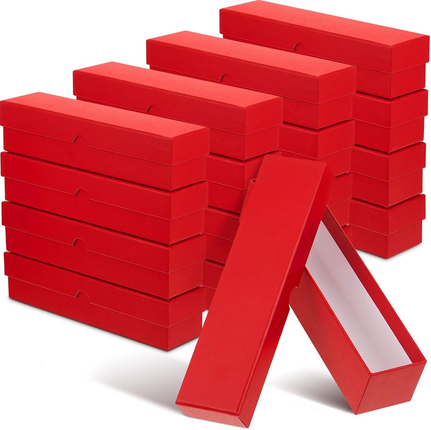 Teling 16 Pcs Coin Storage Box 2x2inch Flip Holders Collectors Coin Supplies Holders for Cents Collection Cardboard (Red)