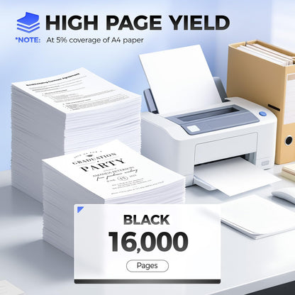 24B6186 Toner Cartridge Black with chip High Yield 1-Pack Replacement for Lexmark 24B6186 Toner Cartridges Compatible with Lexmark M3150 XM3150 XM3150h Laser Printer All-in-One Copier (16,000 Pages)