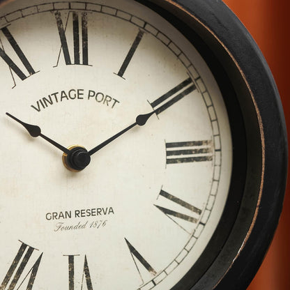 NIKKY HOME Mantel Clock, Retro Desk Clock Silent-Non-Ticking Battery Operated Wooden Mantel Clock for Living Room, Bedroom, Shelf Decoration, Fireplace, Farmhouse Decor