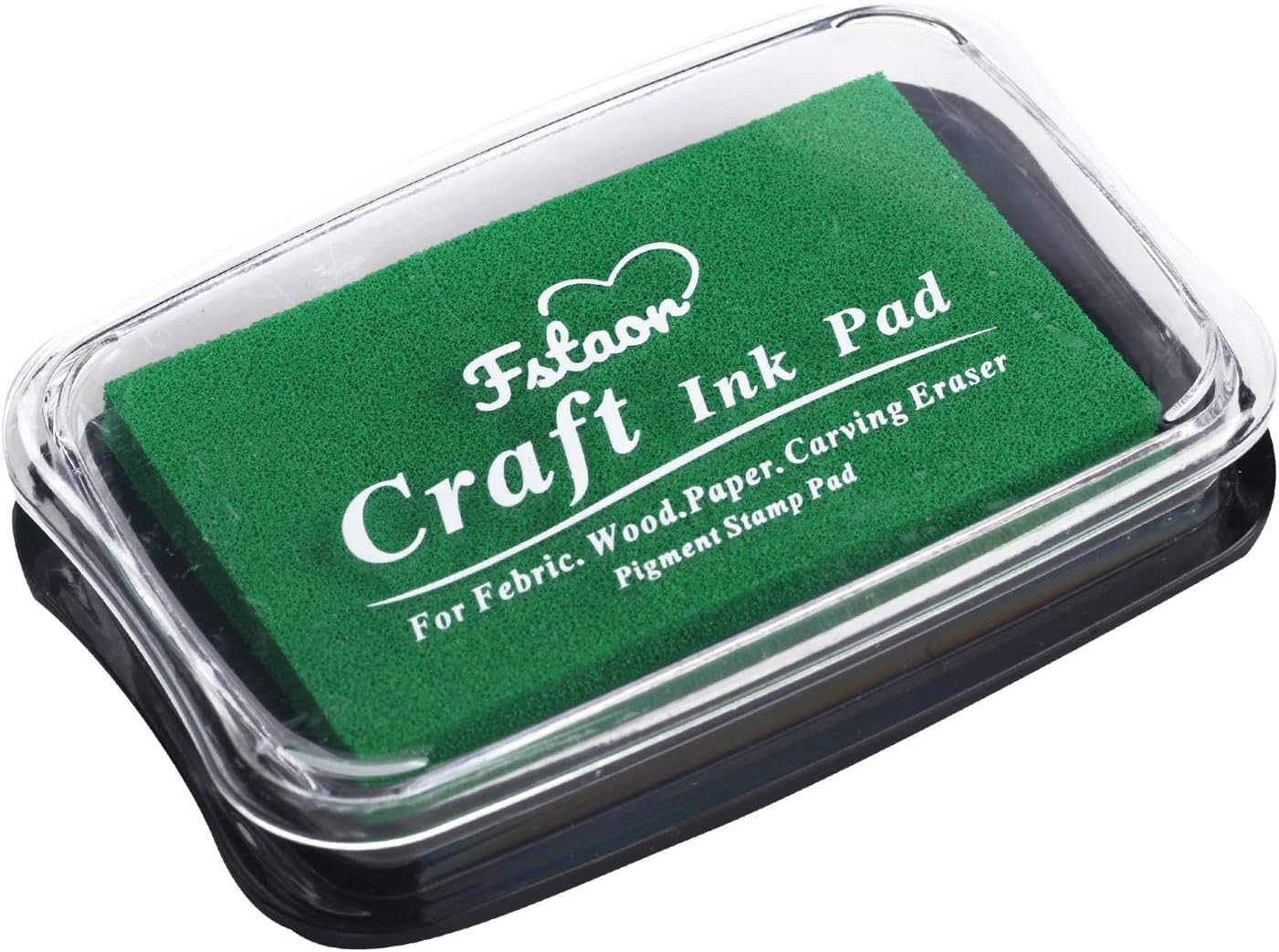 Large Finger Ink Pads for Kids Washable Craft Ink Stamp Pads, DIY for Rubber Stamps, Paper, Scrapbooking, Wood Fabric, Best Gift for Kids (3 x2inch Green)