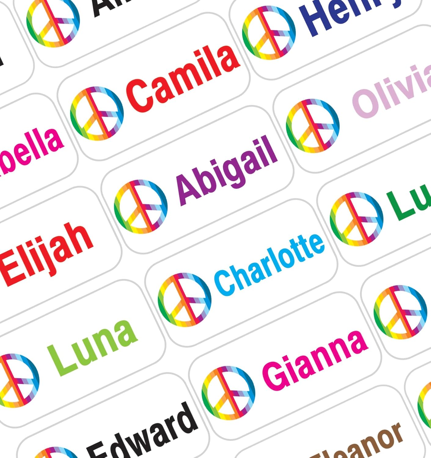 Personalized Waterproof Name Labels Press and Stick Custom Name Stick on Clothing Labels. Customized Up to 3 Lines Great for Camp & Daycare