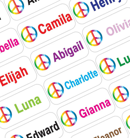 Personalized Waterproof Name Labels Press and Stick Custom Name Stick on Clothing Labels. Customized Up to 3 Lines Great for Camp & Daycare