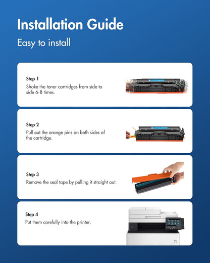 202X Toner Cartridges (with Chip) - High Yield Replacement for HP 202X Toner Cartridges CF500X 202A CF500A Works for HP Color Laserjet Pro MFP M281fdw M281cdw M281fdn M254dw M254dn Printer (4 Pack)