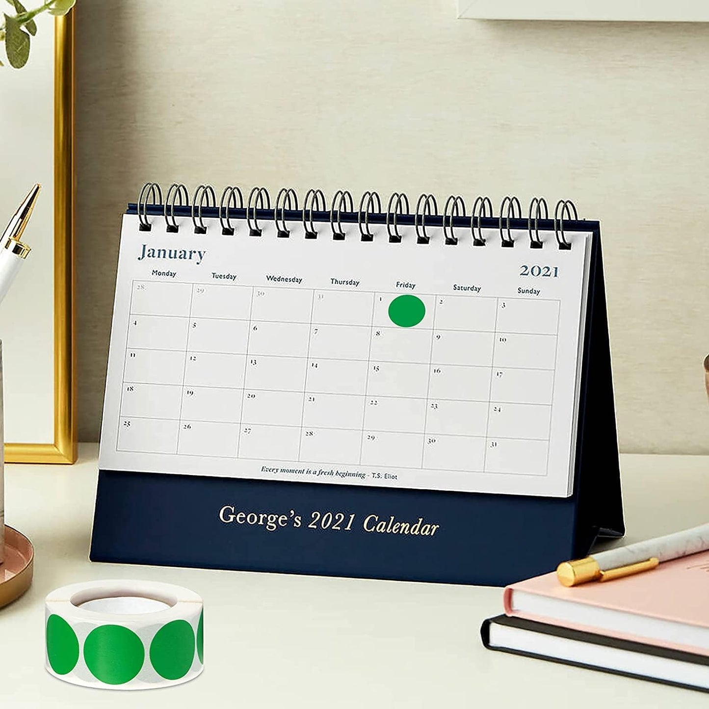 SHYGO® 1“ Green Circle Dot Stickers Color Coding Labels, 1000PCS 2 Rolls