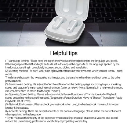 Timekettle WT2 Edge W3 Translator Device,Bidirection Simultaneous Translation, Translator Earbuds with 40 Languages, Real time Translator,Fast Reaction with Revolutionary Al Tech, Online Version