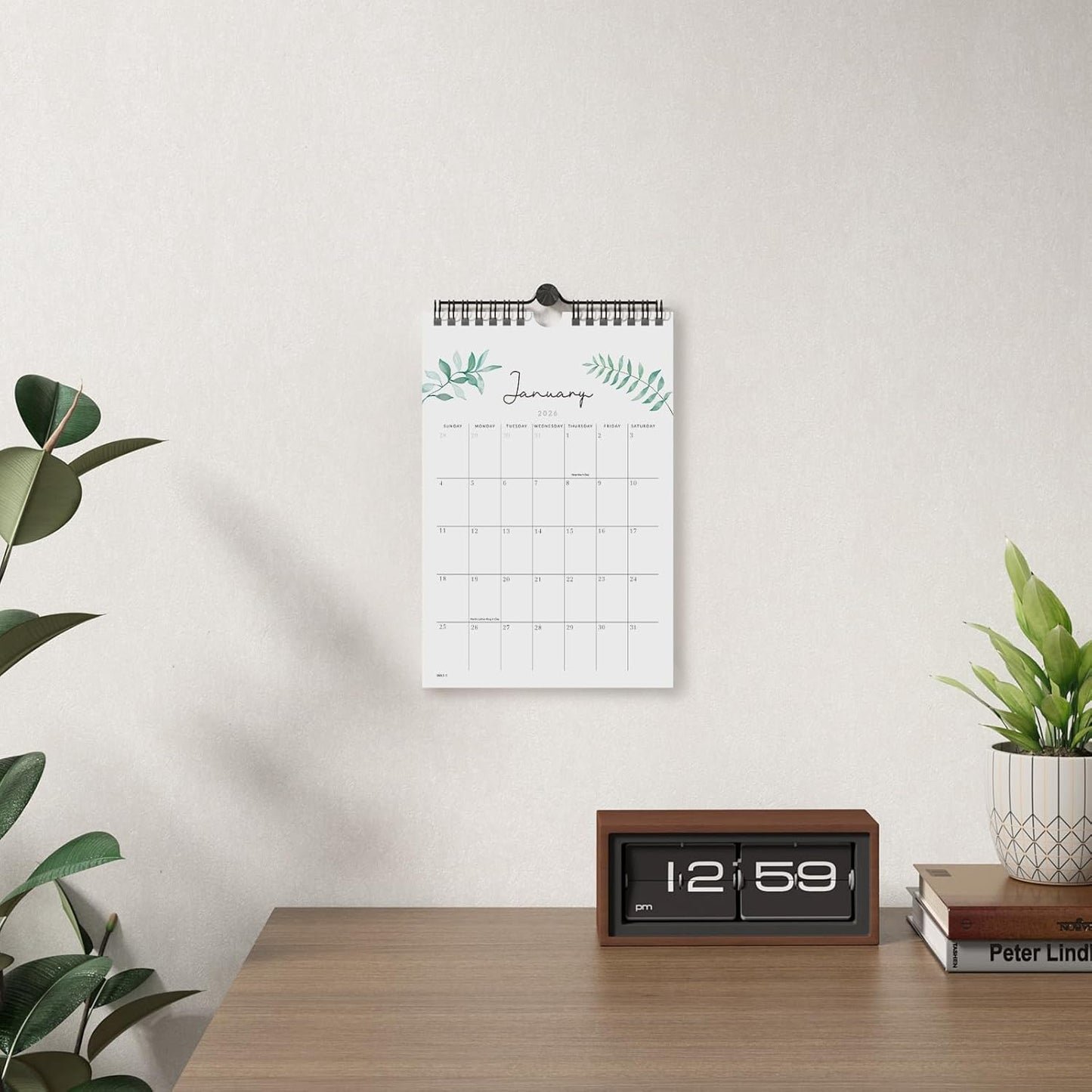 Jotsome Small Calendar 2025-2026, Mini Calendar From Now to December 2026 6"x9", Aesthetic Calendar Wall Decoration in Home and Office for Easy Organizing