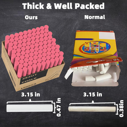 Red Chalk 100PCS, Low Dust Chalks Stick Bulk for Chalkboard Blackboard Non-Toxic