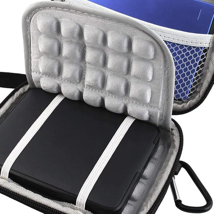 Lacdo Hard Drive Carrying Case for Seagate Portable/Seagate One Touch/Game Drive for PS5 / Ultra Touch Portable External Hard Drive HDD 1TB 2TB 4TB 5TB USB 3.0 Shockproof Travel Bag, Blue
