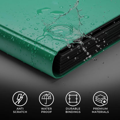 Trading Card Binder Pro-Folio – 9 Pocket Binder - Side-Loading Album, Durable & Acid-Free Storage for Pokémon, YuGiOh, MTG, TCG, Game & Sports Cards, Dark Green