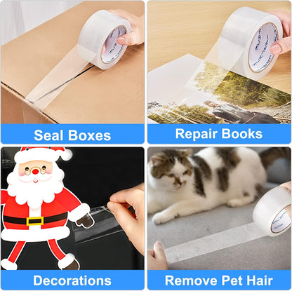 JARLINK Clear Packing Tape (6 Rolls), Heavy Duty Packaging Tape for Shipping Packaging Moving Sealing, 2.7mil Thick, 1.88 inches Wide, 60 Yards Per Roll, 360 Total Yards