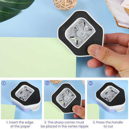 MyArTool 3 in 1 Beauty Shape Corner Punch, 3 Way Corner Paper Punch for Paper Crafts, Laminate, Cardstock, Business Card, DIY Projects, Photo, Card Making and Scrapbooking