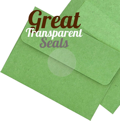 Performore Crystal Clear Transparent 2" Round Stickers, Envelope Tab Sealer and Retail Package Round Clear Seal Labels Self Adhesive, 1000 Stickers Per Roll