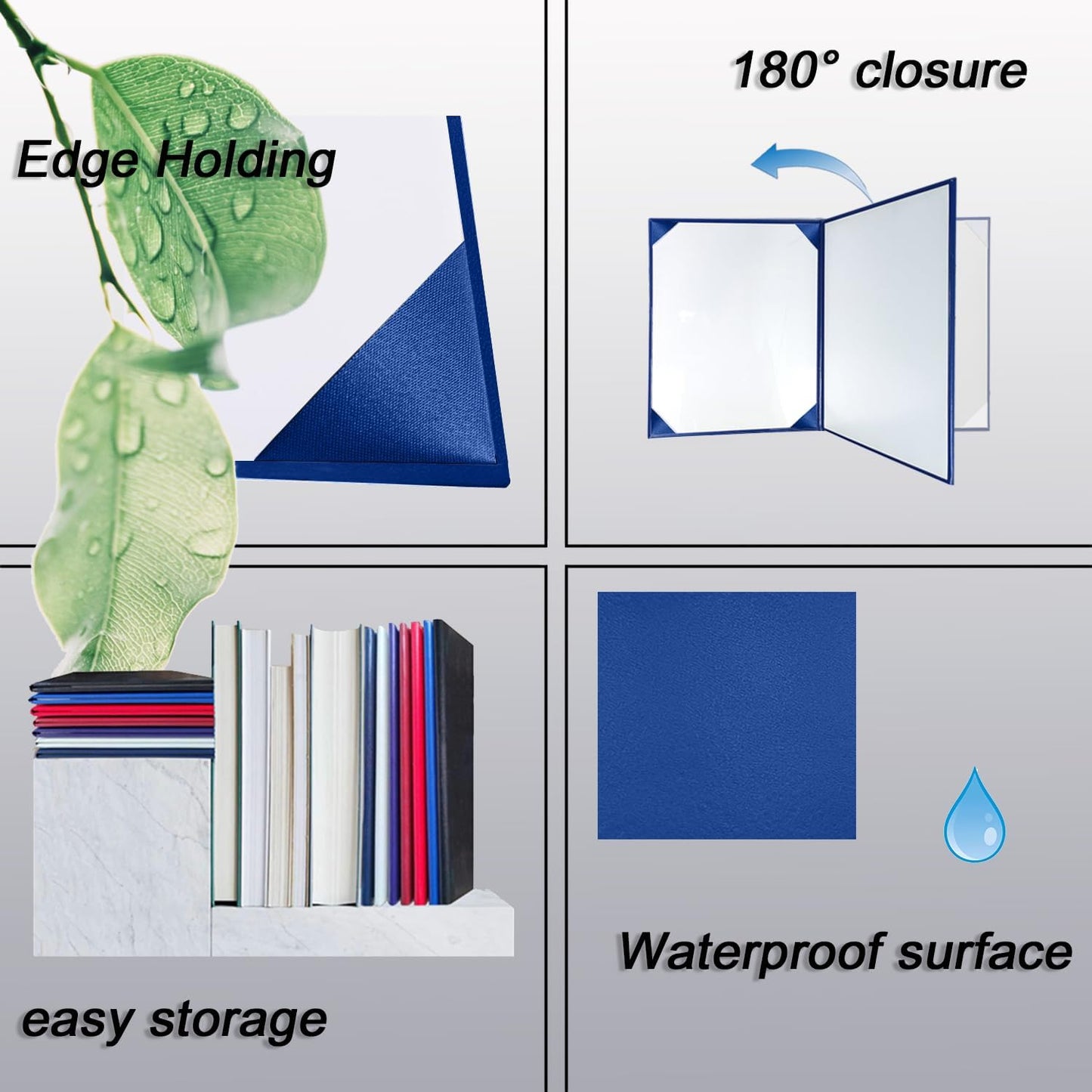 Certificate Holders 8.5"x11" Graduation Diploma Cover Document Leather Folders,Royal blue-100 Pack