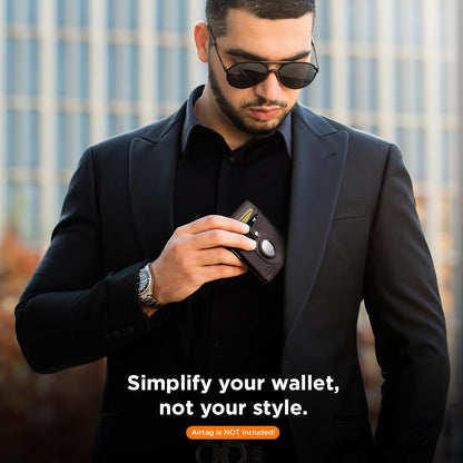 SERMAN BRANDS Money Clip Wallet - Mens Wallets slim Front Pocket RFID Blocking Card Holder Minimalist Mini Bifold
